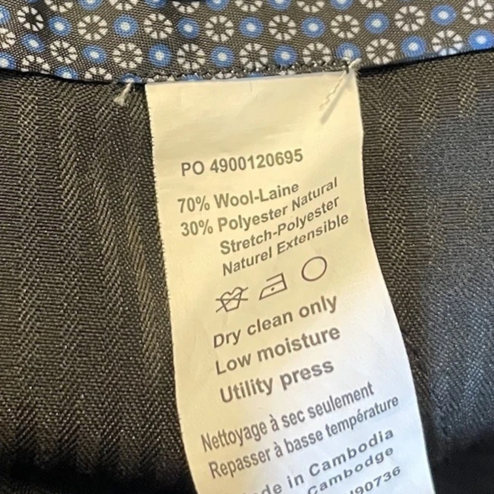 Lauren Ralph Lauren Dress Pants Womens 32x30 Wool Blend Black Label - Picture 2 of 7